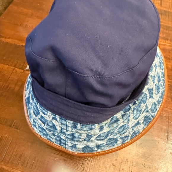Coach Blue Jean Patterned Bucket Hat with logo - Picture 5 of 5